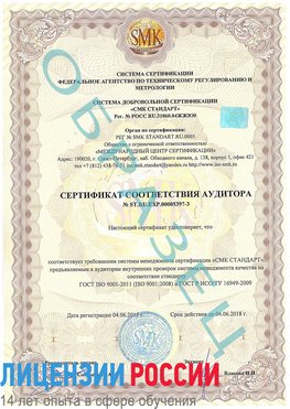 Образец сертификата соответствия аудитора №ST.RU.EXP.00005397-3 Котельниково Сертификат ISO/TS 16949